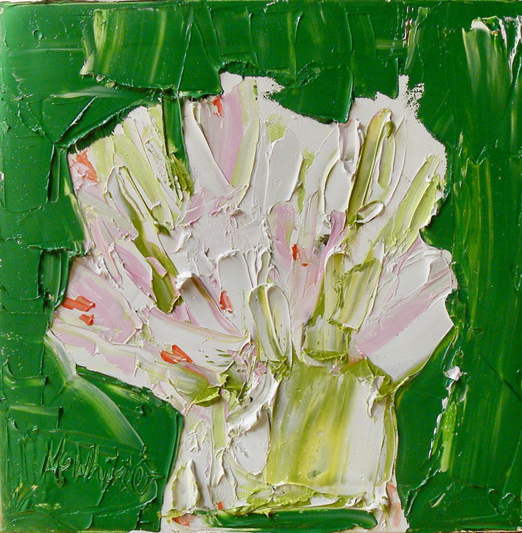 'Lillies against Schwitters Green' just in and on display in our studio gallery